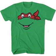 S-5XL Ready stock Ninja Turtles Raphael Leonardo Face T Shirt  TMNT Cartoon Michelangelo Print Cotto