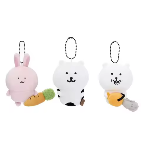 Joke Bear Anime Plush Keychain Cute Polar bear Bag Pendant Kawaii Soft Stuffed Accessories Animal To