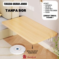 Homely.id Aesthetic Wall-Mounted Folding Study Table 120x60 120x40 100x50 100x40 80x50 80x40
