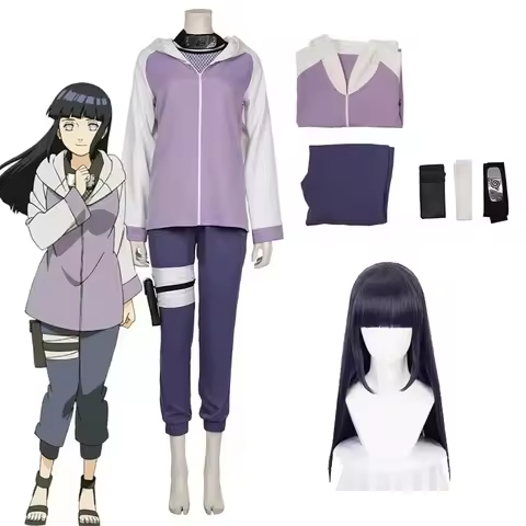 Hyuga Hinata cosplay anime cosplay dark purple long cute wig Hyuga Hinata cosplay