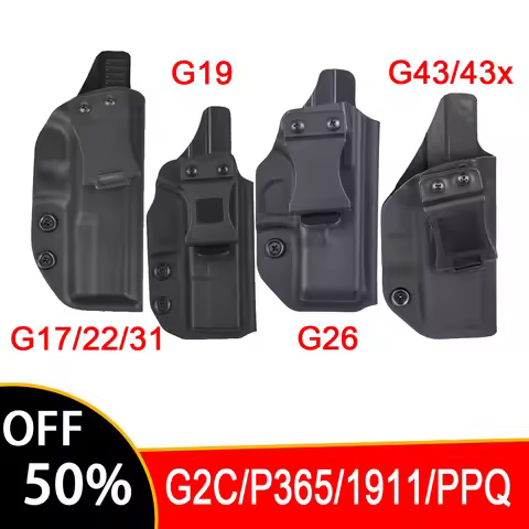 Tactical G17 G19 G26 G43 G43X Inside Waistband Concealed Carry Gun Holster Belt Clip For G2C P365 19