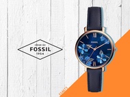 (Real Photo) Original Fossil Womens Jacqueline  Navy Leather ES4673 Jam Tangan Wanita