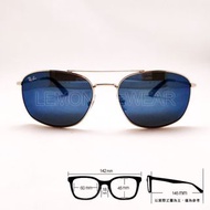 😄 新款上架 😄[檸檬眼鏡] RayBan RB3654 003 55 藍水銀雙槓款 原廠正品貨 假一賠十-1
