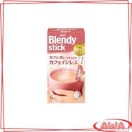 AGF Blendy Stick Cafe au Lait Decaf 6 packs × 6 boxes [Stick Coffee] [Decaf Coffee for Relaxation]