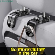 JUNYUE88WL Car Back Seat Storage Hook, Double Hooks Stretchable Auto Seat Headrest Hooks, Portable F