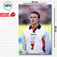 POSTER DAVID BECKHAM - FOTO DAVID BECKHAM - POSTER FOTO SEPAK BOLA - HIASAN DINDING - DEKORASI RUMAH