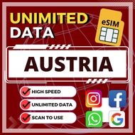 Austria eSIM unlimited data 奥地利eSIM Austria travel eSIM card Vienna Salzburg eSIM 奥地利流量卡旅游卡