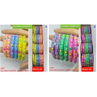 BISA COD ZALIMAA ACCESSORIES GELANG BUDAK PLASTIK FASHION THAILAND PLASTIC KIDS BANGLE 24 PCS SUPER 