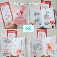 Passport Invitation with Boarding Pass Customized