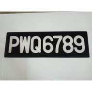 Number plate kereta 2D (tanam) Custom made size or standard saiz JPJ