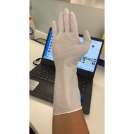 White NITRILE Gloves 30CM Long, Bag Of 100 Pieces, MEGAGLOVE Brand, SIZE S.M, Use Industry Formats, Convenient For Both Hands