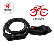 Combination POLYGON Lock - 120cm - 4 Digits - Bike