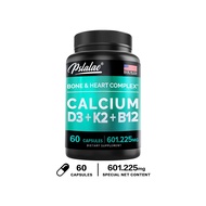 CALCIUM D3+K2+B12 4-in-1 Supplement for Men and Women - Bone and Heart Complex 120 Capsules