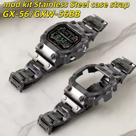 GX56 Mod kit Metal Case Strap For Casio G-Shock GX-56 GXW-56BB Modified Stainless Steel Camouflage B