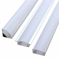 Pelindung Lampu Strip LED 1 Meter / Strip Light Trough / Cover Lampu Aluminium Kap LED Strip Casing