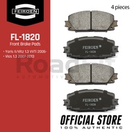 Feiroen FL-1820 Front Brake Pads for Toyota Yaris II/Vitz 1.3 VVTi 2006-, Vios 1.3 2007-2013 (DB1820