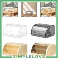 [Simple] Bread Storage Bread Bin Holder Bread Bin with Roll Lid Bread Keeper Bread Box for Sundries 