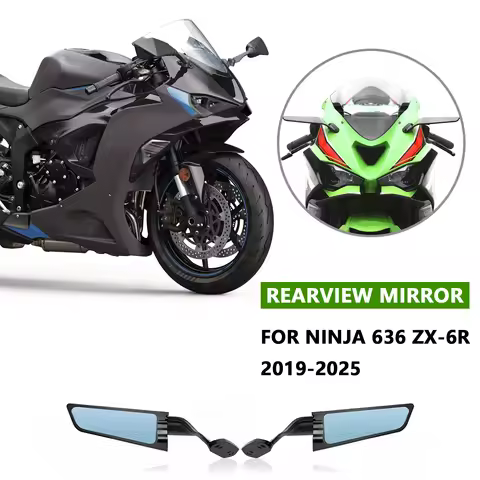 For Ninja 636 ZX 6R zx6r 2019-2025 2024 Motorcycle invisible rearview mirror sports winglet adjustab