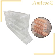 [Amleso2] Egg Dispenser Auto Storage Container Egg Holder for Refrigerator for Countertop Refrigerator Fridge Door
