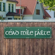 1pc Assorted Style Metal Sign With Irish Gaelic Phrase, Universal Indoor/Outdoor Decor Plaque, Wall