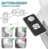 Samodra Bidet Toilet Seat Attachment Ultra-Thin Non-Electric Dual Nozzles Frontal & Rear Wash For Ba