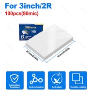 100pcs LAMINATING FILM 2R/3R/4R/A5/A4 Size 80 Mic Transparent Thermal Laminating Film