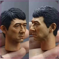 1/6 Scale Detective Male Head Carving Asian Superstar Jackie Chan Head Scupt Model Fit 12Inch