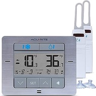 AcuRite Digital Wireless Fridge and Freezer Thermometer with Alarm, Max/Min Temperature for Home and Restaurants (00515M) 4.25" x 3.75"