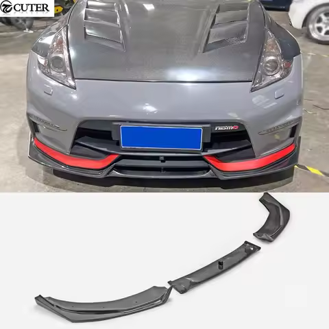 370z Z34 Nismo Bumper Carbon Fiber Fiberglass Front Bumper Lip Splitter For Nissan 370z Z34 Nismo Ca