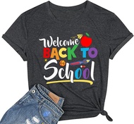 Welcome Back to School Teacher Tshirts Happy Fisrt Day Game Over Top for Women