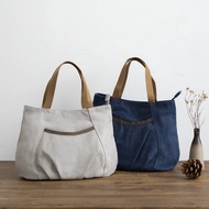 2023 New Canvas Bag Women's Japanese and Korean Dumpling Making Women's Fashion Cloth Handbag Fabric Bag Small Cloth Bag Women's Bag