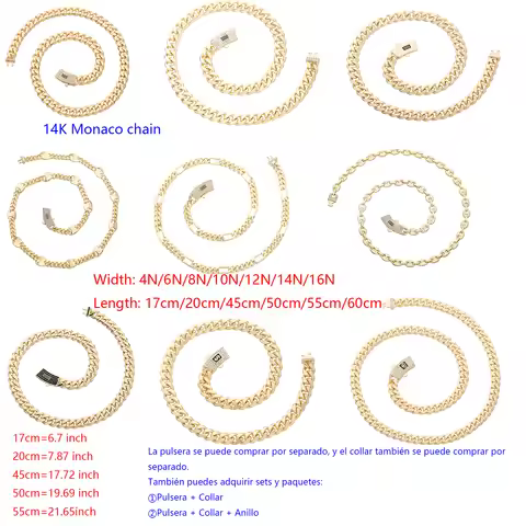 2024 New Monaco Jewelry Necklace Hip-Hop Men and Women's Daily Decoration Chain