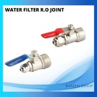 1/4" X 1/2" & 3/8" X1/2" WATER FILTER JOINT/BALL VALVE