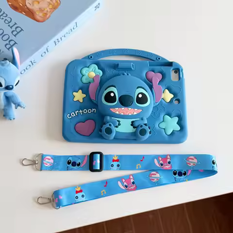 3D Cartoon Stitch holder Tablet Case For For Samsung Galaxy Tab A11 A9 Plus A8 10.5 A7 S6 Lite A 8.0