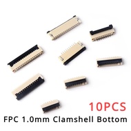 10pcs 1mm Pitch fpc connector Under Clamshell Socket FPC FFC Flat Cable Connector 4P 5P 6P 8P 10P 12