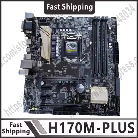 LGA 1151 motherboard H170M-PLUS H170 4 × DDR4 64GB PCI-E 3.0 M.2 USB3.0 Micro ATX supports 6th gener