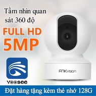 YOOSEE 5MP 360 super sharp Fnkvision Wifi Camera with 2-way conversation, - panoramic observation