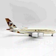 rbus Etihad Aires 30Cm A380 1/240 Scale Diecast Resin Aircraft Model Plane Airplane Kit (With (With