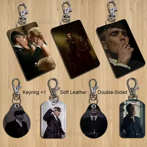 T-Thomas Moive Peaky Blinders Card Holder With Keychain Executive Protection For Bank Credit Subway