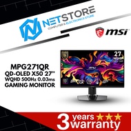 MSI MPG271QR QD-OLED X50 27" WQHD 500Hz 0.03ms GAMING MONITOR - 9S6-3CF49T-001