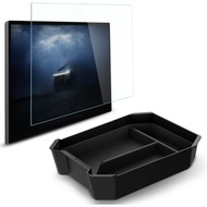 Spigen Center Console Organizer Tray (TOP) Bundle with Tempered Glass Screen Protector [Glas.tR EZ F