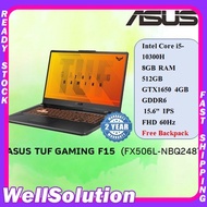 ASUS TUF GAMING F15 FX506L-HBQ248T GAMING LAPTOP BLACK (I5-10300H/8GB/512GB SSD/15.6 FHD 60HZ/GTX 1650)