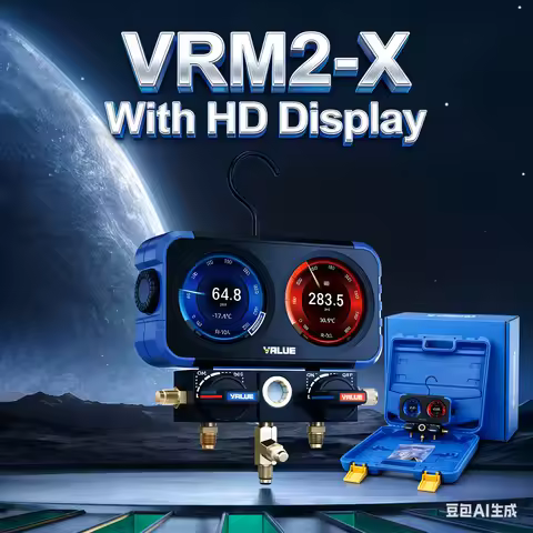 LCD VALUE Digital Manifold Gauge VRM2-X With HD Display