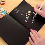 PINOU Blank Black Paper Pad 60 Page Stationery Gifts Painting Paper Black Paper Album DIY 16K 32K 56