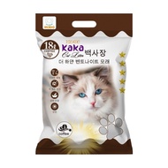 Cát vệ sinh đất sét cho MÈO chứa hạt khử mùi Vicado Kaka Cat litter túi 18L thơm lâu.