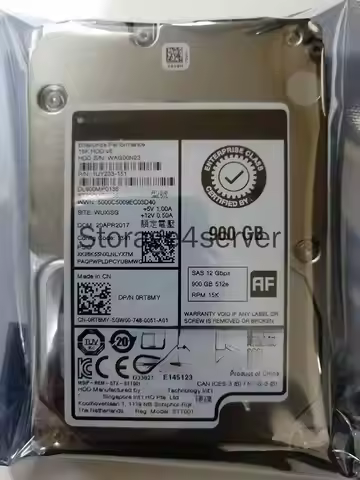 For DELL 900G 15K 2.5 SAS 12G ST900MP0136 0RT8MY HDD