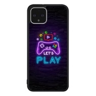 Google Case PIXEL 4 5 6 7 XL Pro Lets Play Neon DF77