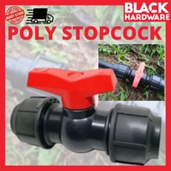 BLACK HARDWARE 20 25 MM Poly Pvc Penyambung Paip Pipe Stopcock Stop Cork Kok Ball Control Valve Comp