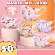 Promo Masker Bayi Duckbill 50 Pcs / Masker Anak Duckbill 3Ply 50 Pcs