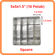Loyang Brownies with Cutter 5 inch (16petak ) 6 inch (25 petak) 8 inch (36 petak) Loyang Brownie 10